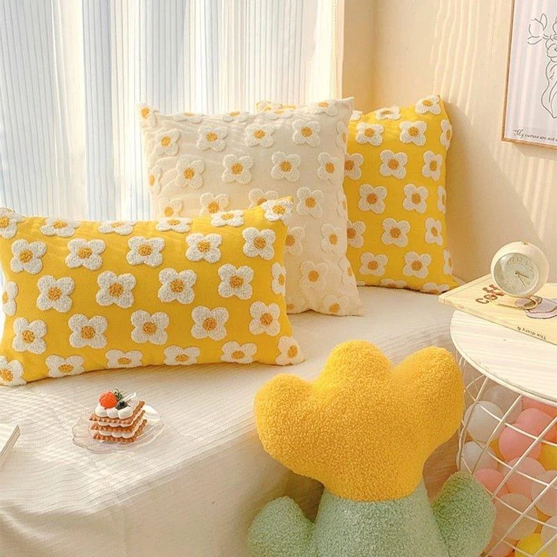 Decorative Embroidered Floral Cushion Cover -  - #tag1#