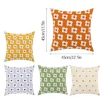 Decorative Embroidered Floral Cushion Cover tag1