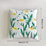 Decorative Embroidered Floral Cushion Cover tag1