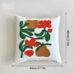 Decorative Embroidered Floral Cushion Cover tag1