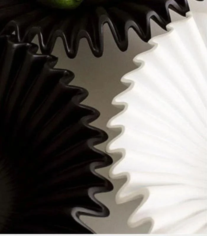 Decorative Fruit Bowl Ruffle White Resin 27 cm -  - #tag1#