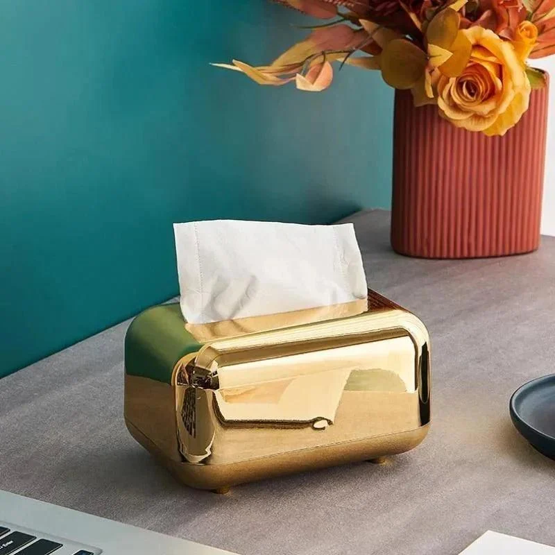 Decorative Golden Tissue Box Holder -  - #tag1#