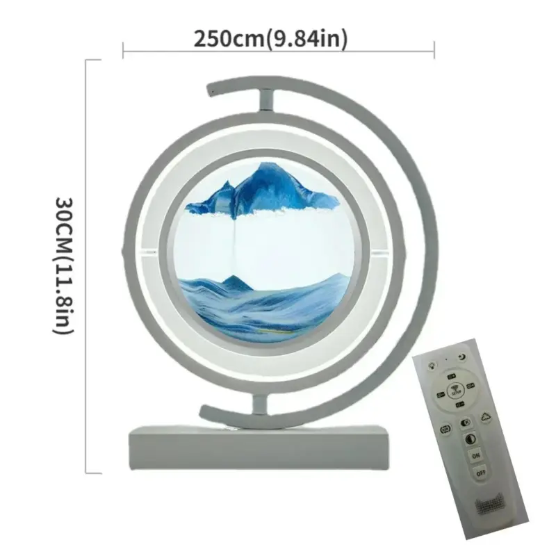 Decorative Hourglass Sand Painting LED Light with Remote Control tag1