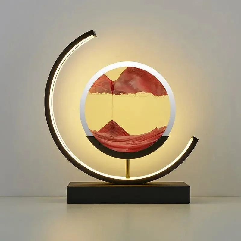 Decorative Hourglass Sand Painting LED Light with Remote Control -  - #tag1#
