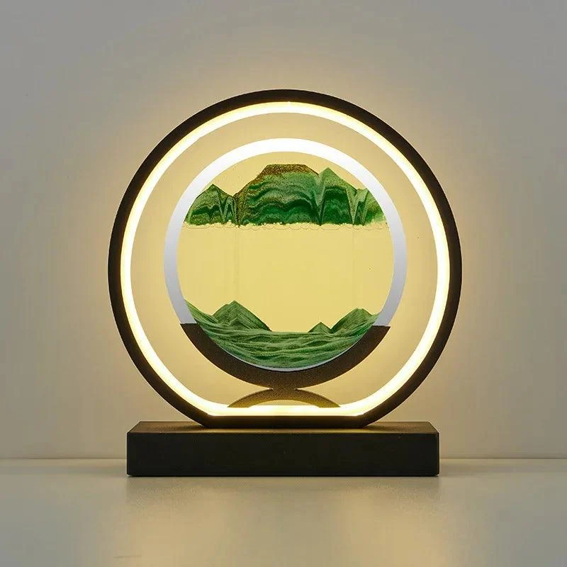 Decorative Hourglass Sand Painting LED Light with Remote Control -  - #tag1#