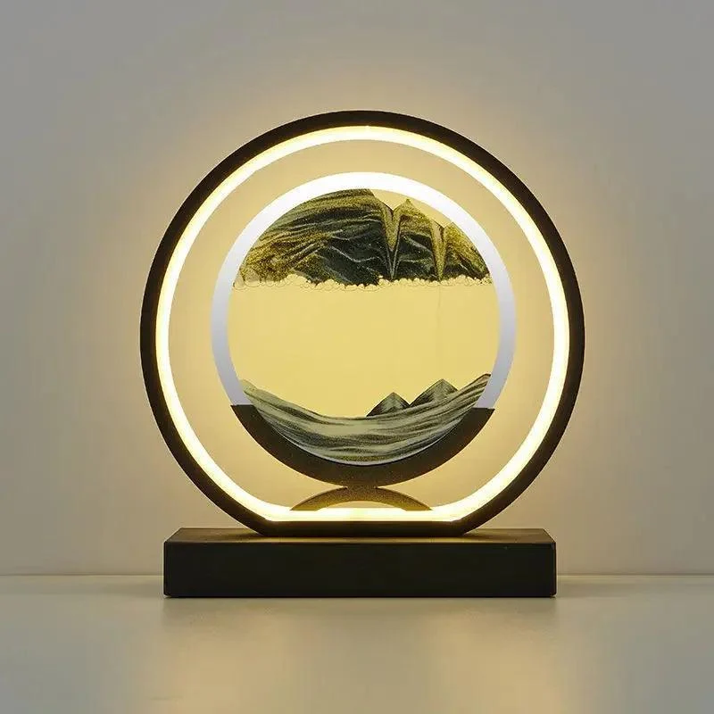 Decorative Hourglass Sand Painting LED Light with Remote Control -  - #tag1#