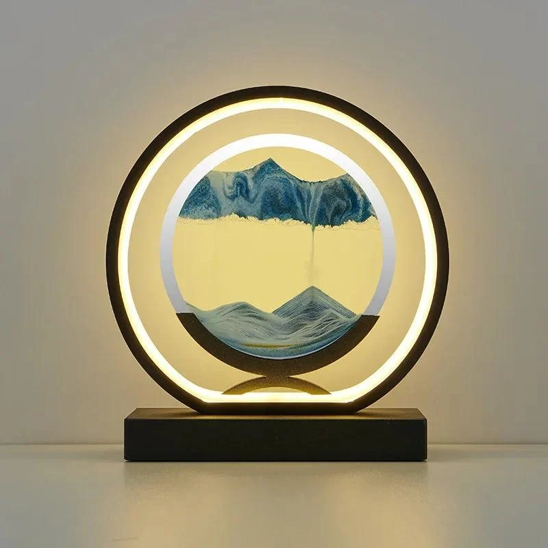 Decorative Hourglass Sand Painting LED Light with Remote Control -  - #tag1#
