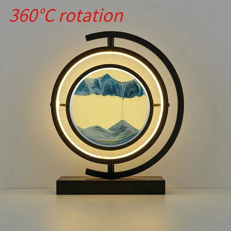 Decorative Hourglass Sand Painting LED Light with Remote Control -  - #tag1#