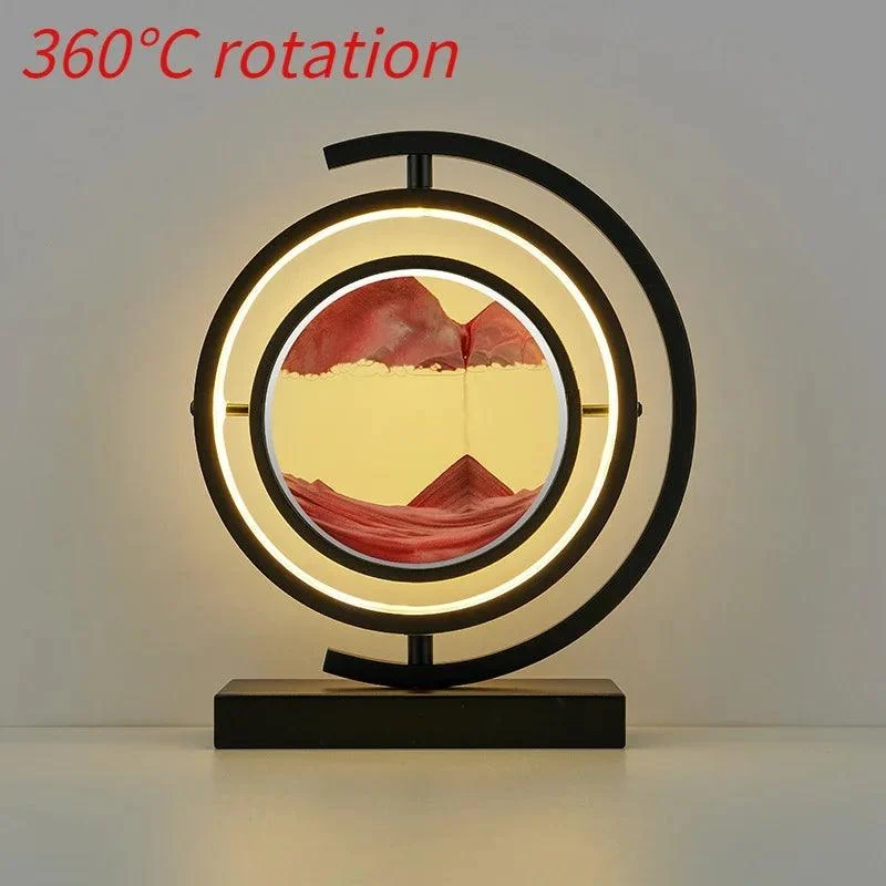 Decorative Hourglass Sand Painting LED Light with Remote Control -  - #tag1#