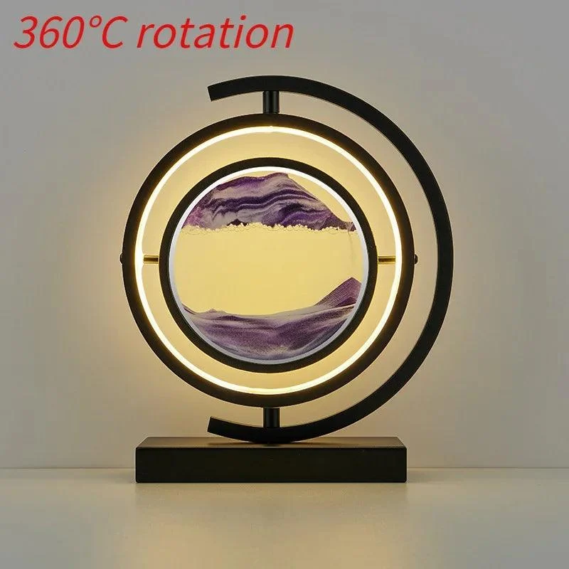 Decorative Hourglass Sand Painting LED Light with Remote Control -  - #tag1#