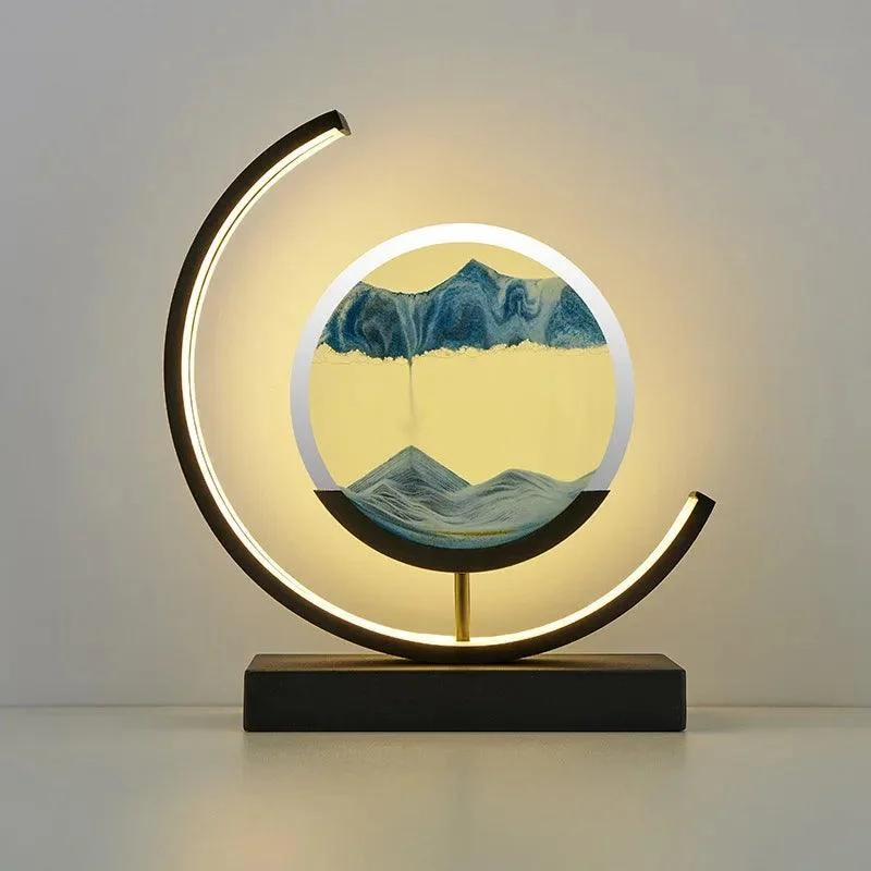 Decorative Hourglass Sand Painting LED Light with Remote Control -  - #tag1#