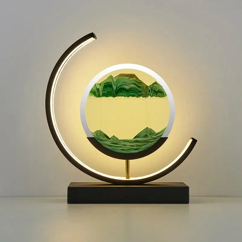 Decorative Hourglass Sand Painting LED Light with Remote Control -  - #tag1#