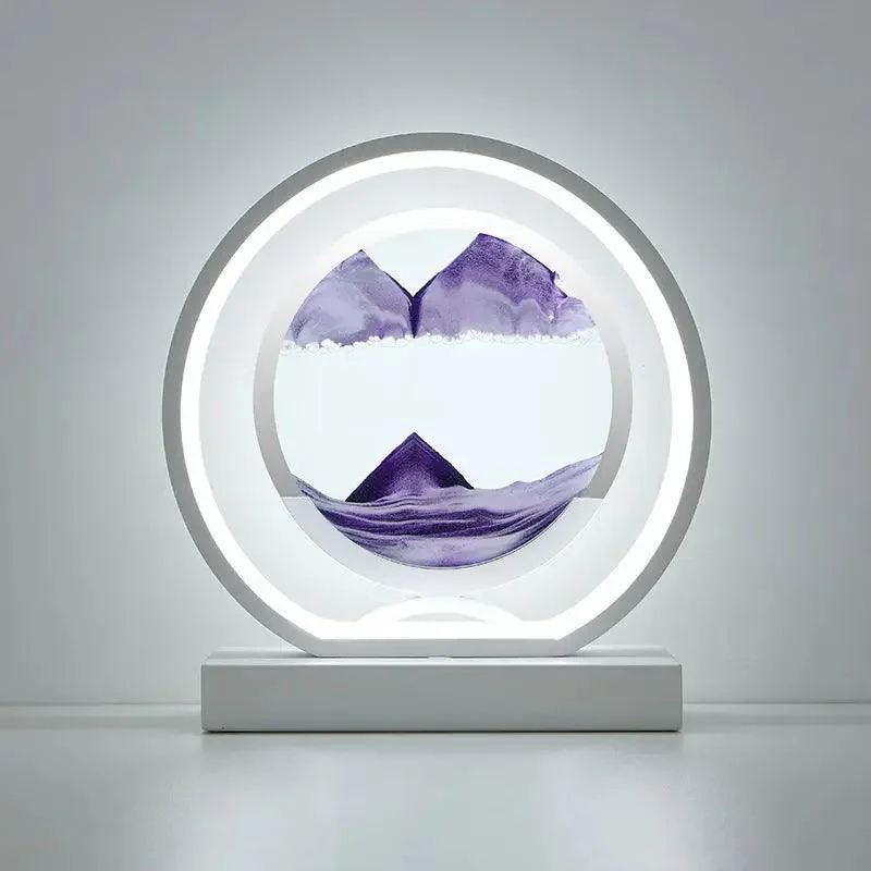 Decorative Hourglass Sand Painting LED Light with Remote Control -  - #tag1#