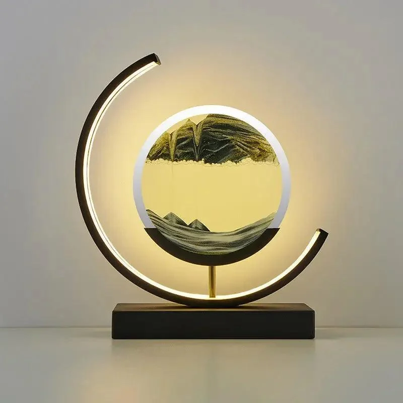 Decorative Hourglass Sand Painting LED Light with Remote Control -  - #tag1#