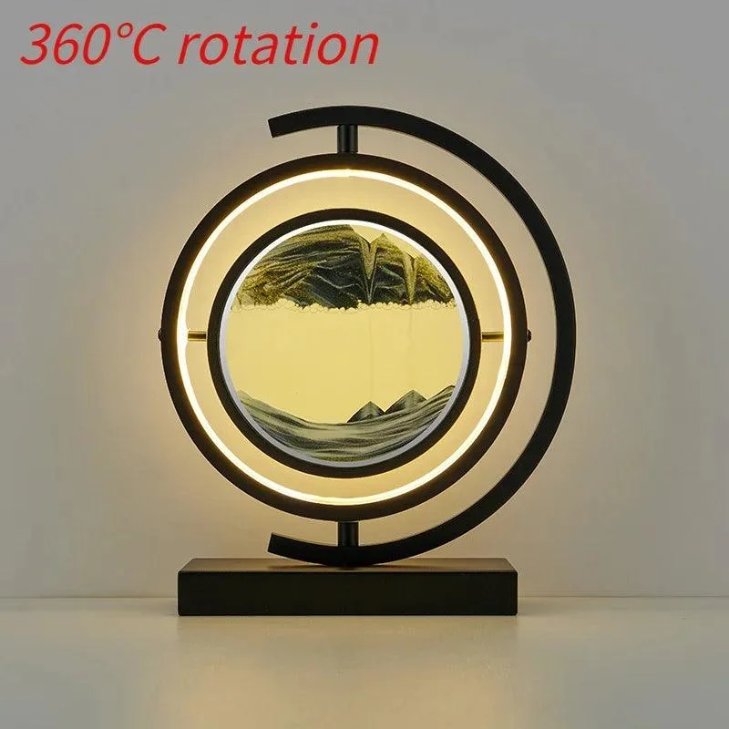 Decorative Hourglass Sand Painting LED Light with Remote Control -  - #tag1#