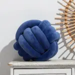Decorative Knotted Suede Effect Ball Soft Cushion tag1