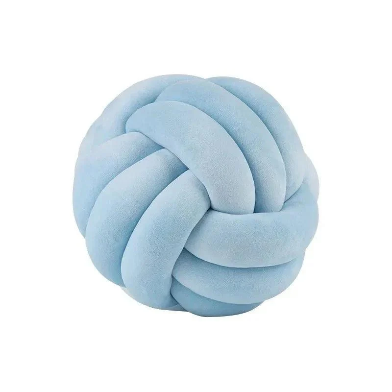 Decorative Knotted Suede Effect Ball Soft Cushion -  - #tag1#