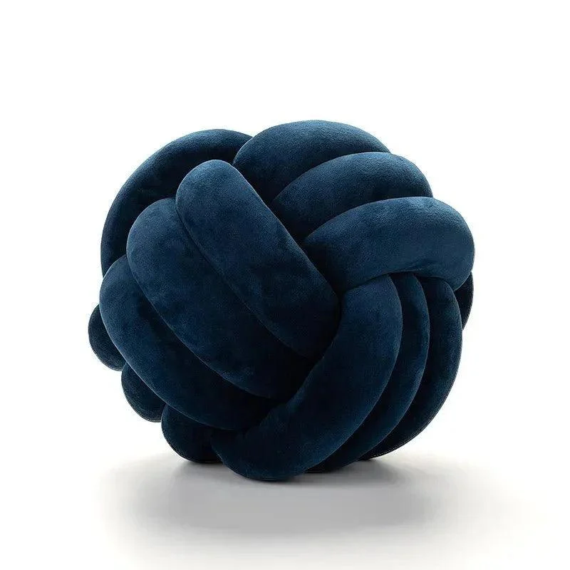 Decorative Knotted Suede Effect Ball Soft Cushion -  - #tag1#