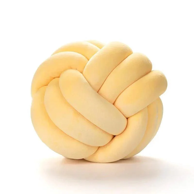 Decorative Knotted Suede Effect Ball Soft Cushion -  - #tag1#