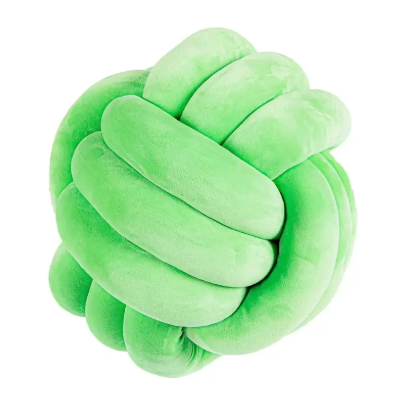 Decorative Knotted Suede Effect Ball Soft Cushion tag1