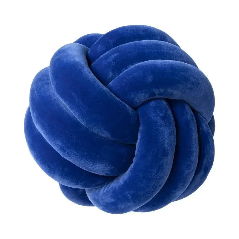 Decorative Knotted Suede Effect Ball Soft Cushion -  - #tag1#