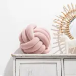 Decorative Knotted Suede Effect Ball Soft Cushion tag1
