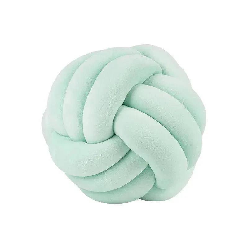 Decorative Knotted Suede Effect Ball Soft Cushion -  - #tag1#