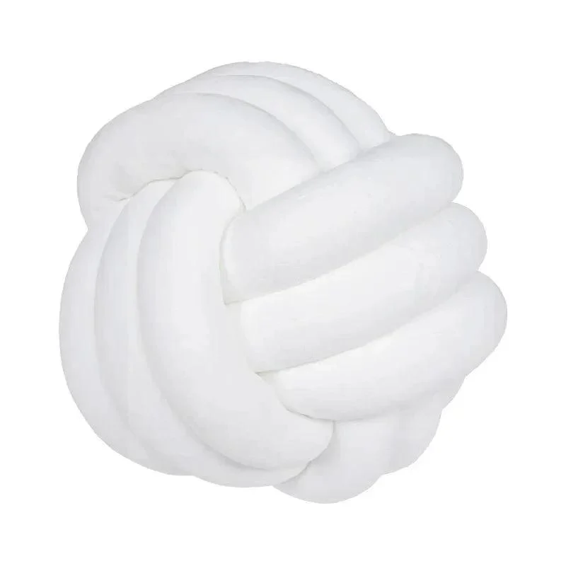Decorative Knotted Suede Effect Ball Soft Cushion -  - #tag1#