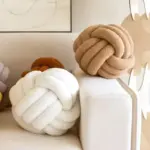 Decorative Knotted Teddy Ball Soft Cushion tag1