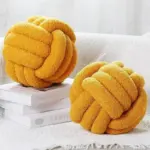 Decorative Knotted Teddy Ball Soft Cushion tag1