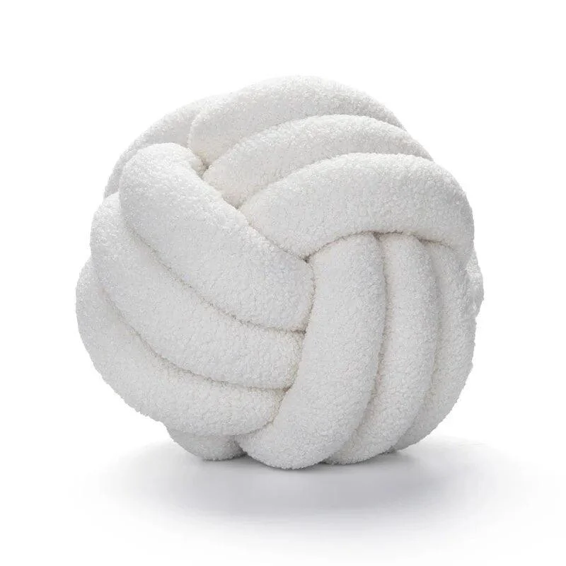 Decorative Knotted Teddy Ball Soft Cushion -  - #tag1#