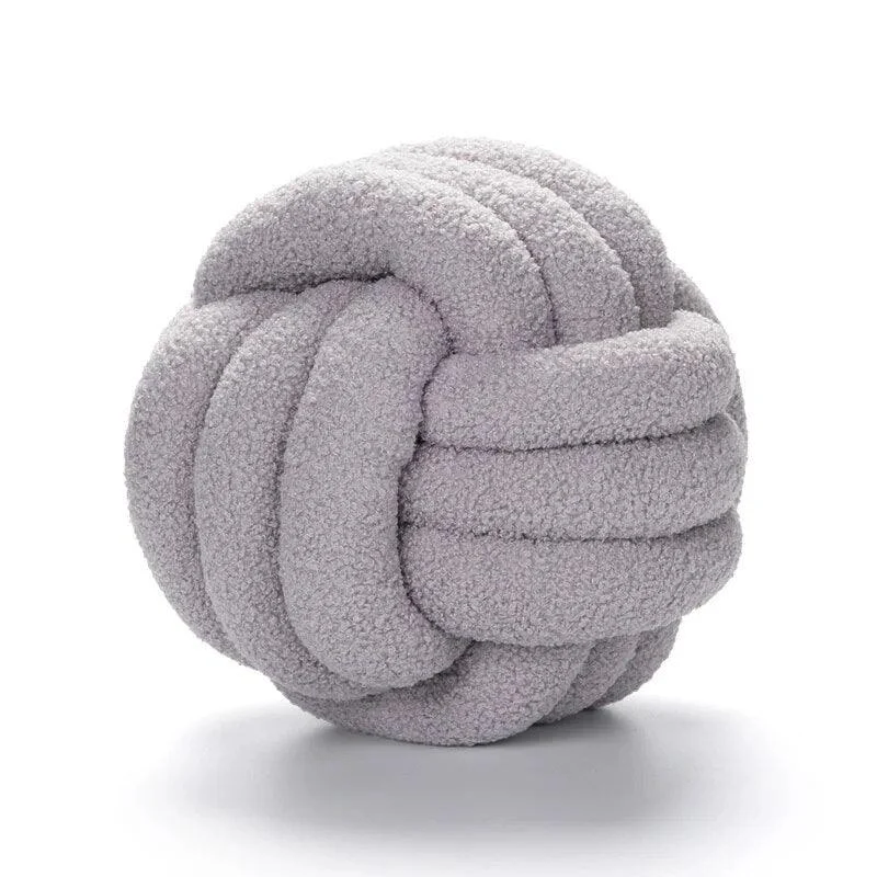 Decorative Knotted Teddy Ball Soft Cushion -  - #tag1#