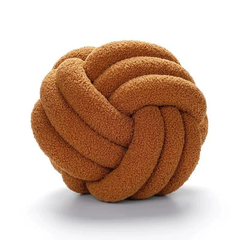 Decorative Knotted Teddy Ball Soft Cushion -  - #tag1#