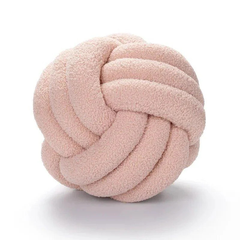 Decorative Knotted Teddy Ball Soft Cushion -  - #tag1#
