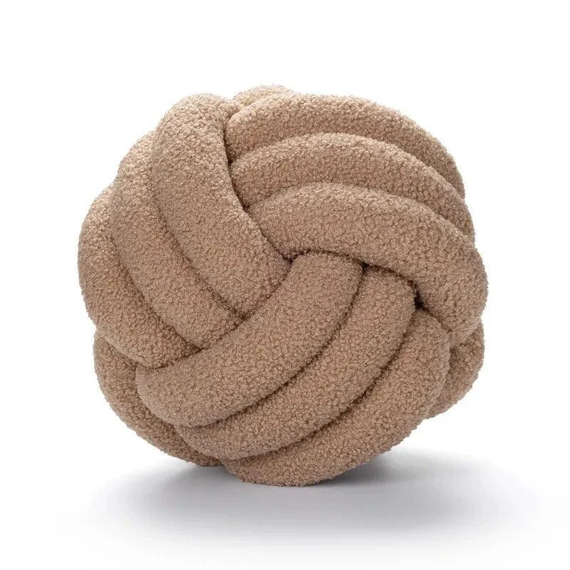 Decorative Knotted Teddy Ball Soft Cushion -  - #tag1#