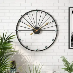 Decorative Large Silent Wall Clock 20 Inches Iron