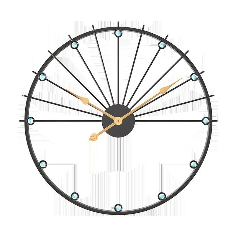 Decorative Large Silent Wall Clock 20 Inches Iron -