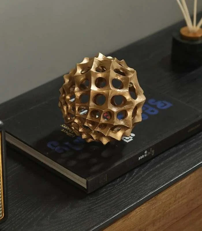 Decorative Ornament Sphere Sculpture Metal 15 cm -  - #tag1#