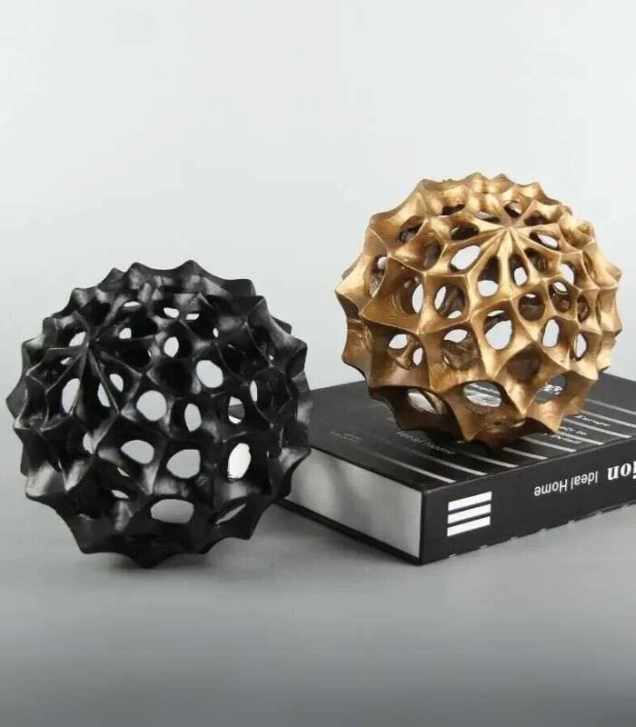 Decorative Ornament Sphere Sculpture Metal 15 cm -  - #tag1#