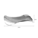 Decorative Platter Stainless Steel Fruit Bowl Silver 35 cm Large tag1