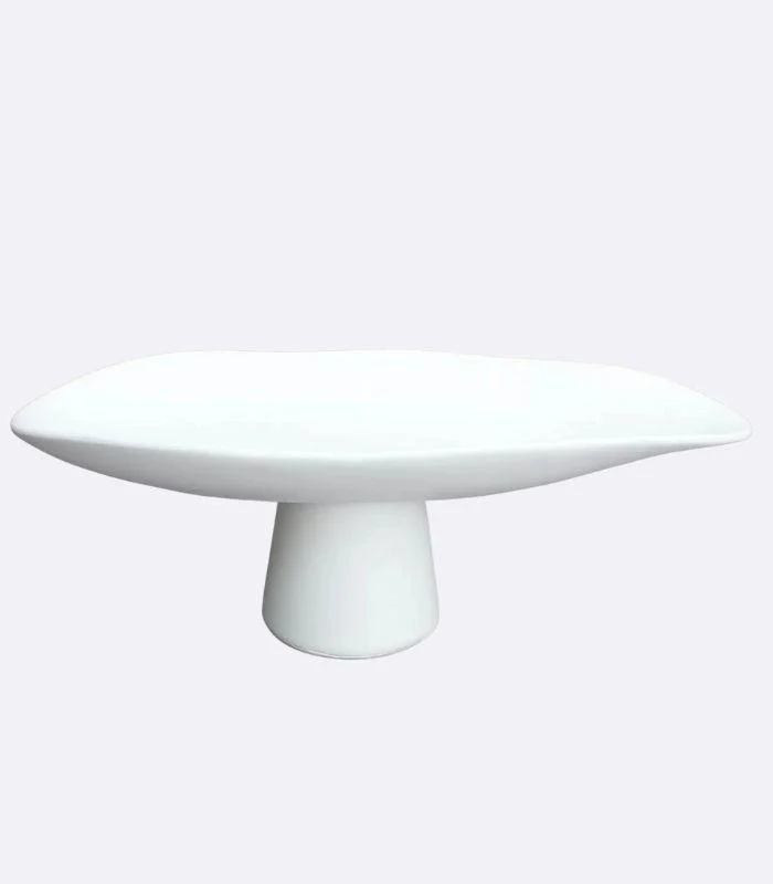 Decorative Porcelain Tray Handcrafted Fruit Bowl Table Storage White -  - #tag1#
