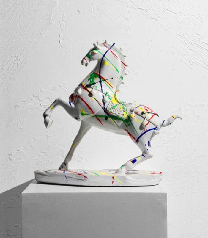 Decorative Resin Sculpture Horse White Large 35cm -  - #tag1#