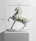 Decorative_Resin_Sculpture_Horse_White_Large_35cm_-_-_tag1_-4193007 Decorative Resin Sculpture Horse White Large 35cm tag1