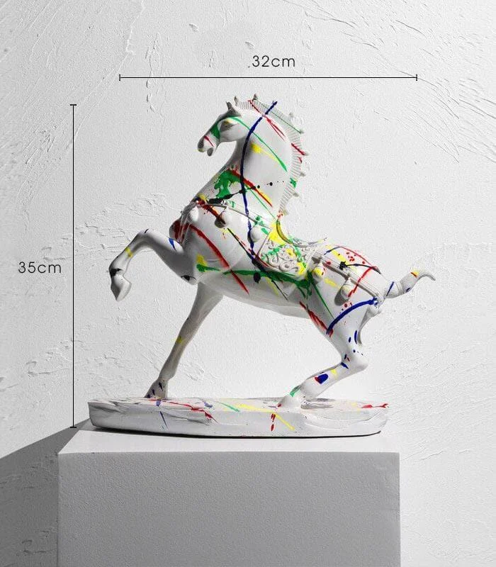 Decorative Resin Sculpture Horse White Large 35cm -  - #tag1#