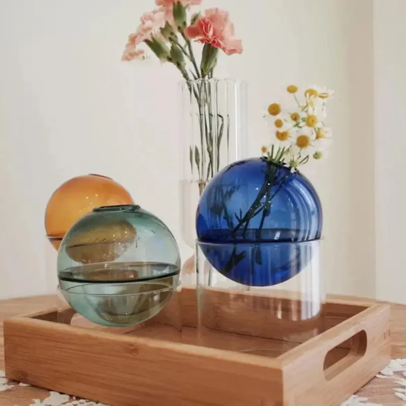 Decorative Round Modern Glass Vase tag1