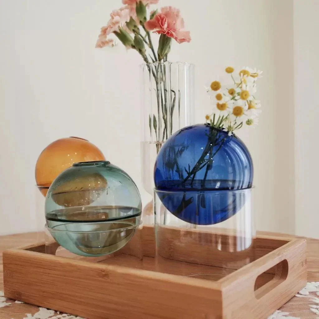Decorative Round Modern Glass Vase -  - #tag1#