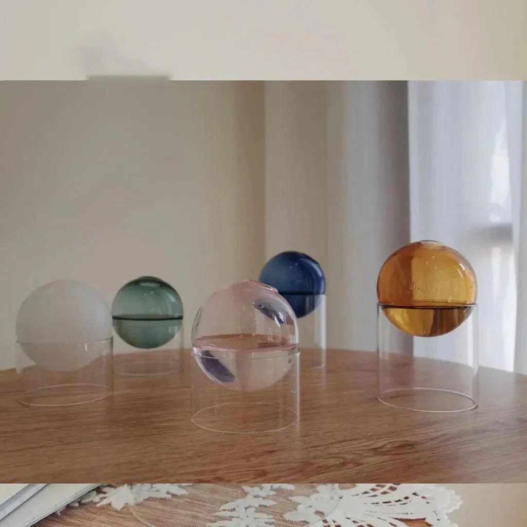 Decorative Round Modern Glass Vase -  - #tag1#