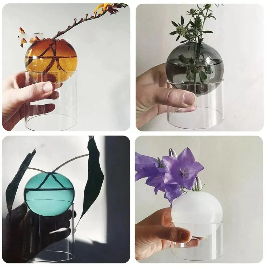 Decorative Round Modern Glass Vase -  - #tag1#