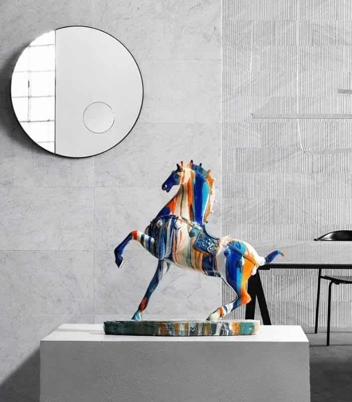 Decorative Sculpture Horse Pride Resin White 35cm -  - #tag1#