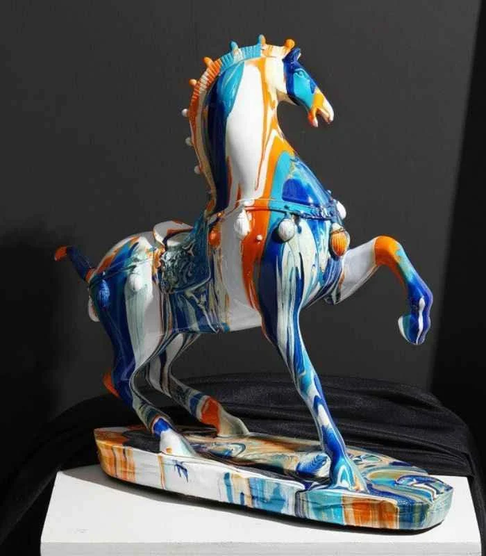 Decorative Sculpture Horse Pride Resin White 35cm -  - #tag1#
